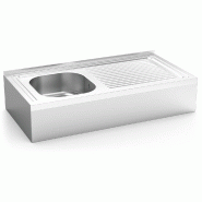 FRICOSMOS Evier suspendu 1C,ED 800x500x220 mm. Dimensions de la cuve 370x340x120 mm. - inox 050216OST