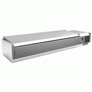 Gastro-Inox Rehausse réfrigérée avec couvercle en inox 1200x395x440mm - 7445908668670