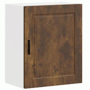 Helloshop26 - Armoire murale de cuisine design pratique rangement 50 x 31 x 60 cm en bois d'ingénierie chêne fumé 02_0050352 - Bois massif 30002363