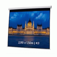 KIMEX Écran de projection motorisé 2,00 x 1,50m - Format 4:3 - Télécommande RF - PVC blanc mât - Réf. 042-3403 KIMEX Écran de projection motorisé 2,00 x 1,50m - Format 4:3 - Télécommande RF - PVC blanc mât - Réf. 042-3403