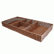 Manne polypro 5 cases "Rueda" chocolat 120x60x12,5cm - par 2
