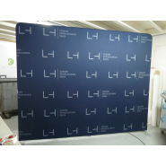 Mur d'image chaussette autoportant 2m40 (visuel r/v) à montage rapide sans outils