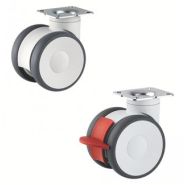 Roulette pour meuble pivotante, à platine