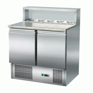 Saladette professionnel 2 portes 288 l avec plan de travail en gran... - PTHPS900