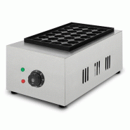 VERTES Takoyaki Machine Electrique Appareil a Takoyaki 2000W Acier Inox, Thermostat, Température Réglable en Continu Jusqu'à 300 °C - argenté ino