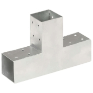 Vidaxl connecteur de poteau forme en t métal galvanisé 71x71 mm 145455
