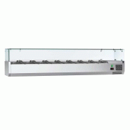Vitrine à ingrédients réfrigérée avec pare-haleine - 8 x GN 1/3