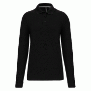 WK Designed To Work Polo manches longues homme Noir 3XL 65% Polyester | 35% Coton - XXXL noir 3663938185774