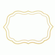 Aulica Dessous d'assiette blanc et doré - Lot de 6 - doré 848701