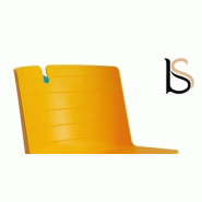 Chaise de conférence Mork avec pied chromé. - Jaune_1