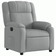 Fauteuil inclinable électrique Gris clair Tissu Modèle Oerdoria - 8721012176669