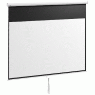Helloshop26 - Écran de projection pour salon 283 x 8 x 192 cm 16:9 4k moderne ambiance cosy finition mate en plastique blanc 21_0000016 - blanc méta