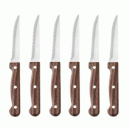 ITALCONCEPT Couteau steak - 6 pièces, HENDI, Profi Line, Brun, 6 u., (L)210mm - 8711369783085