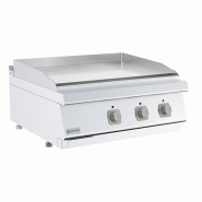 Mastro Plaque grillades électrique de table, plaque lisse 800x730x300 mm - VIRTUS - inox MS78FTET
