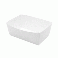 Packnwood FHC - 250 pcs - Barquette en carton blanc 850 ml - 150x90x50 mm - recyclable - transparent - carton 210BC745 Packnwood FHC - 250 pcs - Barquette en carton blanc 850 ml - 150x90x50 mm - recyclable - transparent - carton 210BC745