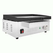 Plancha électrique lisse en FONTE - L 430 mm | Buffalo - CU966