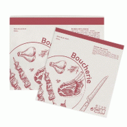 Pochettes adhésives boucherie 25x25cm - par 1000 - Fermeture étanche - Papier et plastique - Couleur blanche