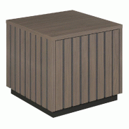 Podium 1 porte push-pull Vertigo T03 MDF noir et noyer foncé 45x45x40cm