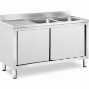 Royal Catering - Royal Catering RC-IKS01 Plonge En Inox Professionnelle Sur Meuble Bas Armoire Placard Avec Évier Acier Inoxydable (2 bacs : 500 x - Royal Catering - Royal Catering RC-IKS01 Plonge En Inox Professionnelle Sur Meuble Bas Armoire Placard Avec Évier Acier Inoxydable (2 bacs : 500 x -