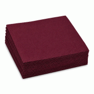 Serviettes de table papier Le Nappage ouate 2 plis 33 x 32 cm bordeaux - lot 500 - rouge papier S2335