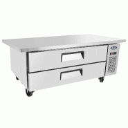 Soubassement réfrigéré positif tropicalisé 2 tiroirs L 1323 mm Atosa