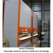 Stockeur rotatif vertical d'occasion - personnalisable aux couleurs client avec code RAL charge 100 à 500 kg