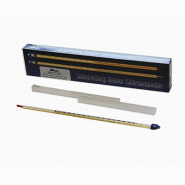 Thermomètre fond jaune à liquide rouge, -10/150, avec certificat de lot - Ref.: KJB031 Thermomètre fond jaune à liquide rouge, -10/150, avec certificat de lot - Ref.: KJB031