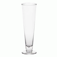 Verre à bière réutilisable polycarbonate transparent 39,5cl Ø7x23,5cm x12