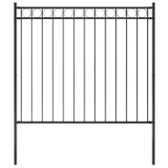 Vidaxl clôture de jardin acier 1,7x1,5 m noir 146315 Vidaxl clôture de jardin acier 1,7x1,5 m noir 146315