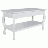 VidaXL Table basse 2 couches MDF Blanc  Modèle Orion Master Edge - 60629