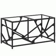 VidaXL Table basse avec dessus en verre transparent 78,5x40x41cm acier Modèle Imperial Royale - 845994