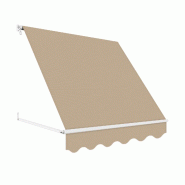 WASABI Store extérieur fenêtre enroulable 120 x 120 cm Beige – Toile protection solaire UV Polyester 200 gr/m2 - beige polyester BTW110002