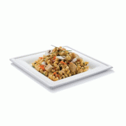 Assiette carrée bagasse 26cm - par 50