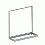 Cadre de gondole simple en acier H130cm - gris - L120xP45xH142cm