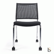 Chaise visiteurs Surf avec dossier en résille - Non, Roulettes_0