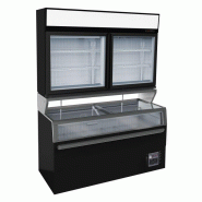 Chambre murale frigorifiques noir 2 portes en verre l1454mm 7455.2530 COMBISTEEL