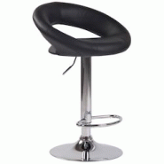CLP Tabouret de bar Olinda en similicuir Noir /Chrome - noir polyester 312890 CLP Tabouret de bar Olinda en similicuir Noir /Chrome - noir polyester 312890