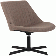 Décoshop26 - Chaise lounge design en tissu taupe avec dossier à coutures verticales avec piètement étoile en métal 10_0008226 - métal 3000266536340 Décoshop26 - Chaise lounge design en tissu taupe avec dossier à coutures verticales avec piètement étoile en métal 10_0008226 - métal 3000266536340