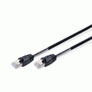 DIGITUS Câble patch CAT 6 S/FTP Outdoor, PE, 1 m, noir - noir 4016032371311