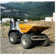 Dumper à pneu, charge utile 4000kg, utilisé pour le transport, évacuation de matériaux, démolition - GIRABENNE 2500 L - disponible en location