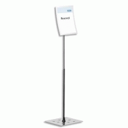 Durable stand duraview a4 portrait ou paysage sur pied - hauteur max : 130 cm - argent métallisé Durable stand duraview a4 portrait ou paysage sur pied - hauteur max : 130 cm - argent métallisé