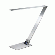 Fabas Luce Lampe De Table Led Wasp 12W En Aluminium Brossé, Réglage Tactile, Température Couleur 3000K-5000K, Classe 2, Code Produit 3265-30-212 -