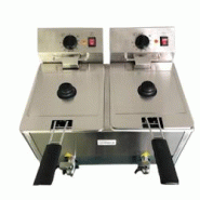 Friteuse Electrique Professionnelle Avec Robinet de Vidange 2 Paniers 8L - inox GDEF12T-2 Friteuse Electrique Professionnelle Avec Robinet de Vidange 2 Paniers 8L - inox GDEF12T-2