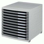 HAN Module de classement CONTUR, 10 tiroirs bas, en PS, coloris gris clair/gris foncé - 1510-0-19