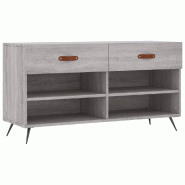 Helloshop26 - Banc à chaussures bottes commode étagère meuble entrée rangement sonoma 102 x 35 x 55 cm bois d'ingénierie gris 02_0023003 - gris B