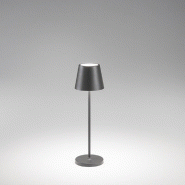 Lampe de table LED rechargeable 2 W 3000 K IP54 Série 8124 Gris foncé, design moderne en métal, intensité variable tactile - Perenz - gris 8124 GS LC Lampe de table LED rechargeable 2 W 3000 K IP54 Série 8124 Gris foncé, design moderne en métal, intensité variable tactile - Perenz - gris 8124 GS LC