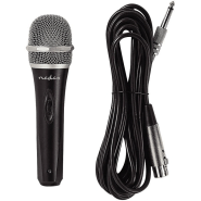 Microphone dynamique filaire professionnel, micro vocal avec câble XLR à  6.35mm pour karaoké statique