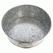 Plateau Ø23x8cm acier galvanisé