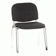 Siège de conférence / Siège invité XT 600 anthracite, chromé hjh OFFICE - noir polyester 704220