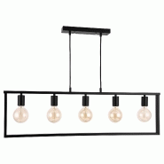 SUSPENSION LUSTRE AVEC 5 SUPPORTS LAMPE DESIGN 100 X 30 CM NOIR 03_0003941 SUSPENSION LUSTRE AVEC 5 SUPPORTS LAMPE DESIGN 100 X 30 CM NOIR 03_0003941